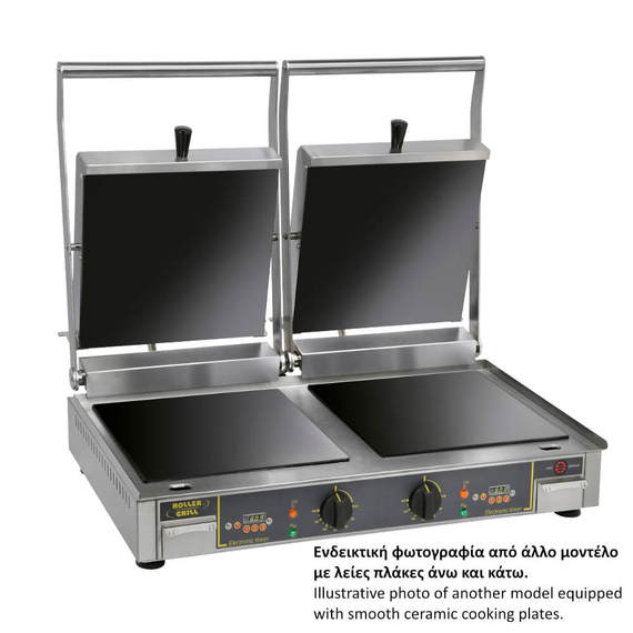 Dual vitroceramic contact grill GVD335R Premium with ribbed plates